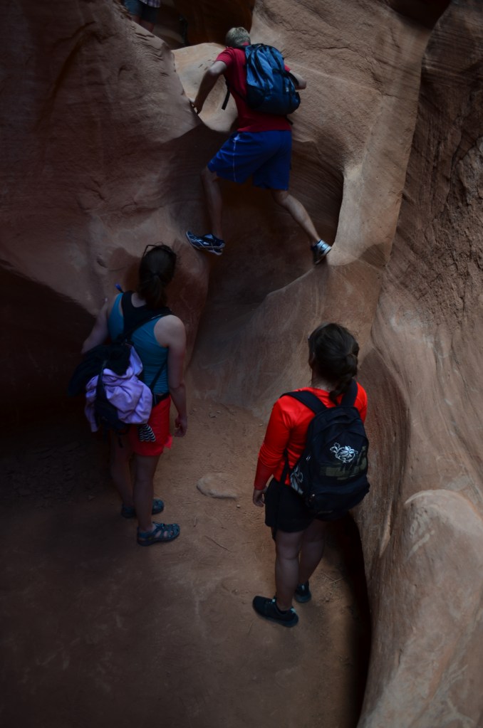 Scrambling along the way