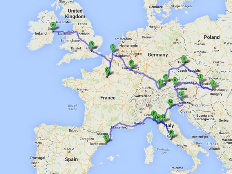 Europe Itinerary