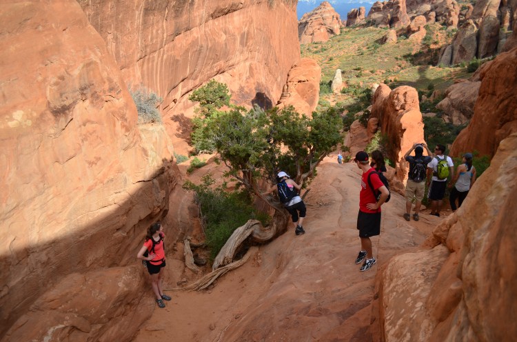 Hiking up past Landscape