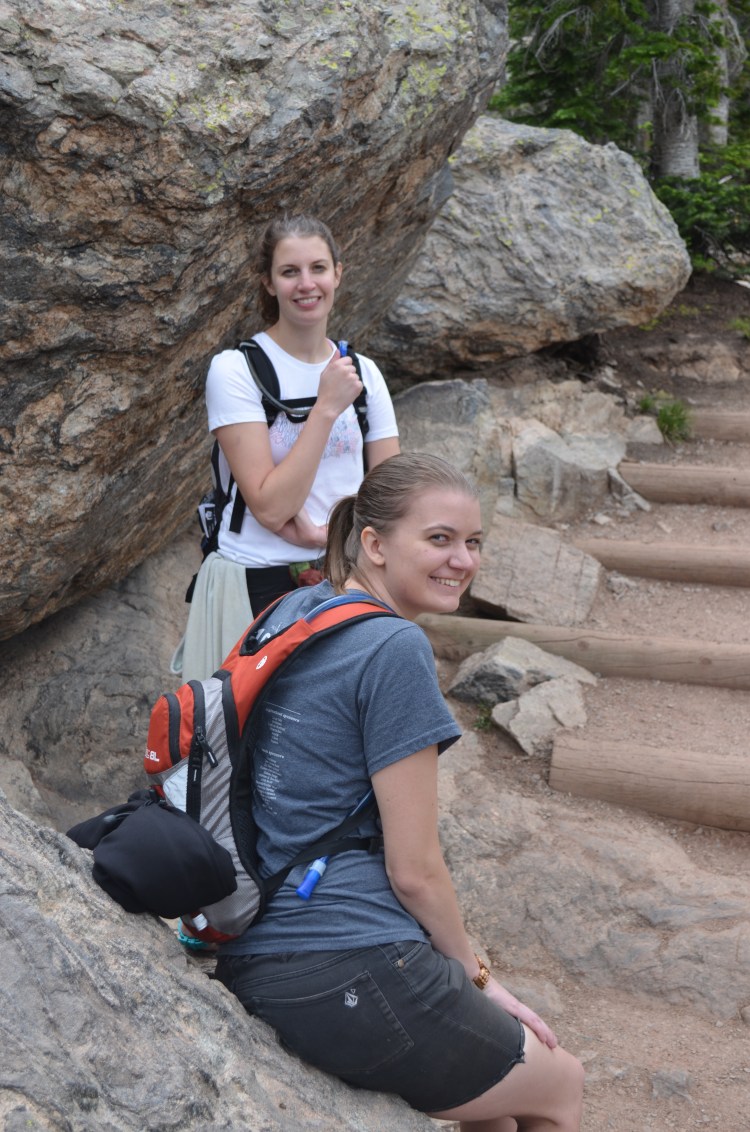water break along the hike