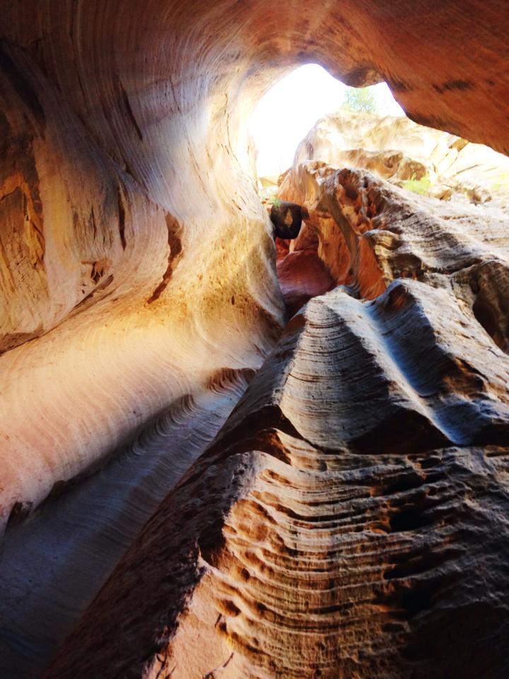 Pretty view from the bottom of a rappel