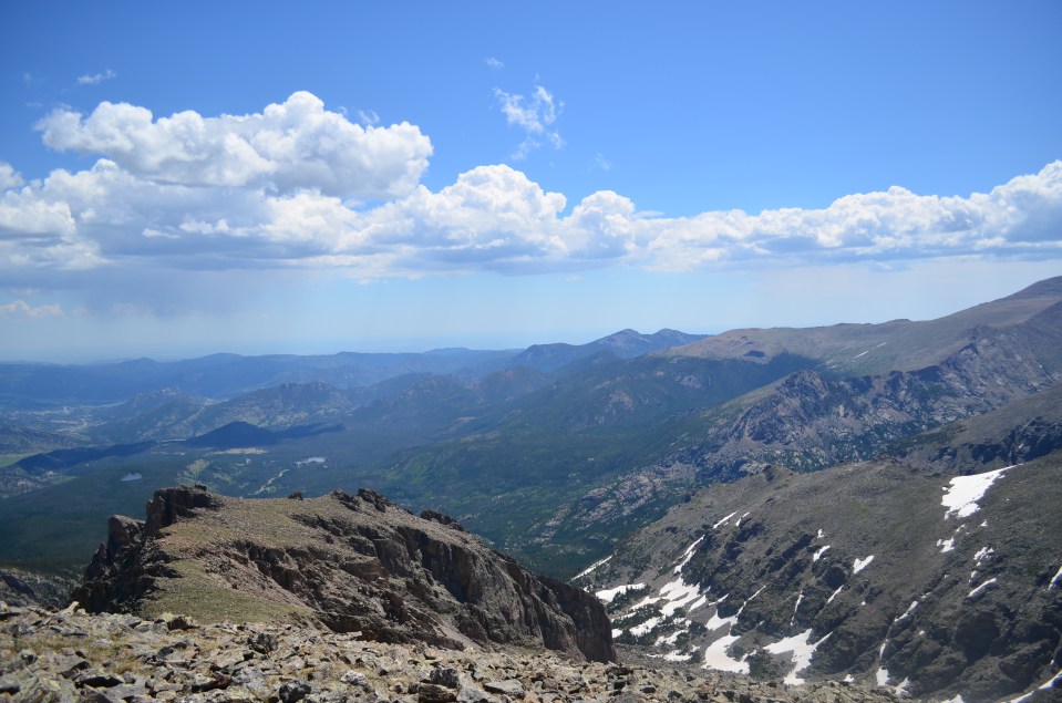 View from the summit of Hallett Peak
