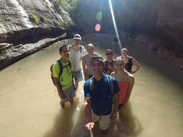 Hiking through the Narrows
